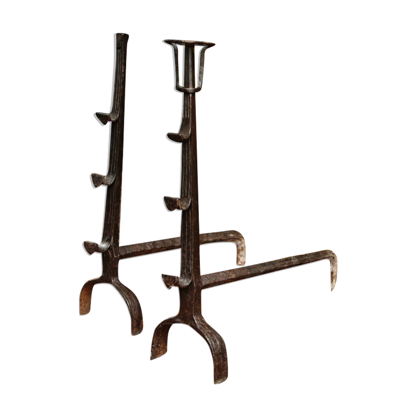 Pair of landiers, seventeenth century