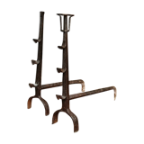 Pair of landiers, seventeenth century