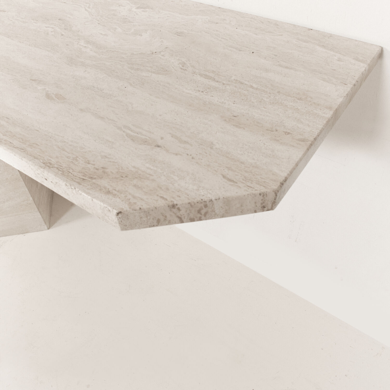 Italian travertine console 1970