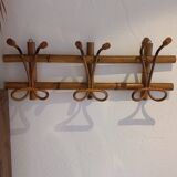 Vintage rattan coat rack from the 70s of Italian origin
