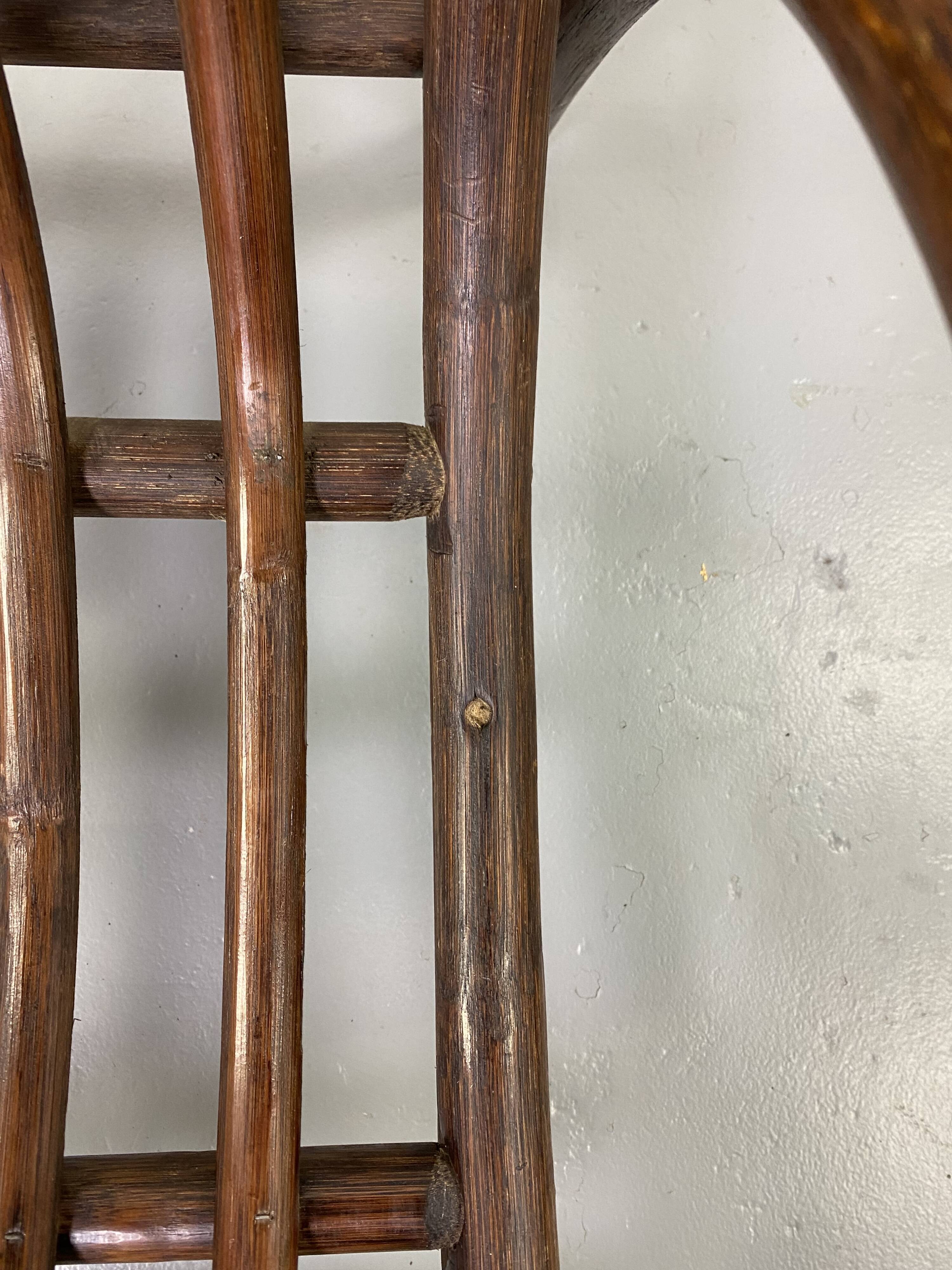 Rattan and bamboo armchair