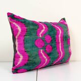Ikat velvet pillow cover