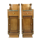 Pair of empire mahogany bedsides