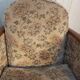 Art Deco armchair with system - original floral velvet fabric