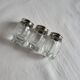 3 Antique Salt Cellars Silver Cork Crab Mark