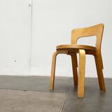 Vintage Red Children's Chair in Linoleum N65 by Alvar Aalto for Artek, Finland, 1970s
