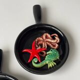 1960s ceramic trompe l'oeil plates