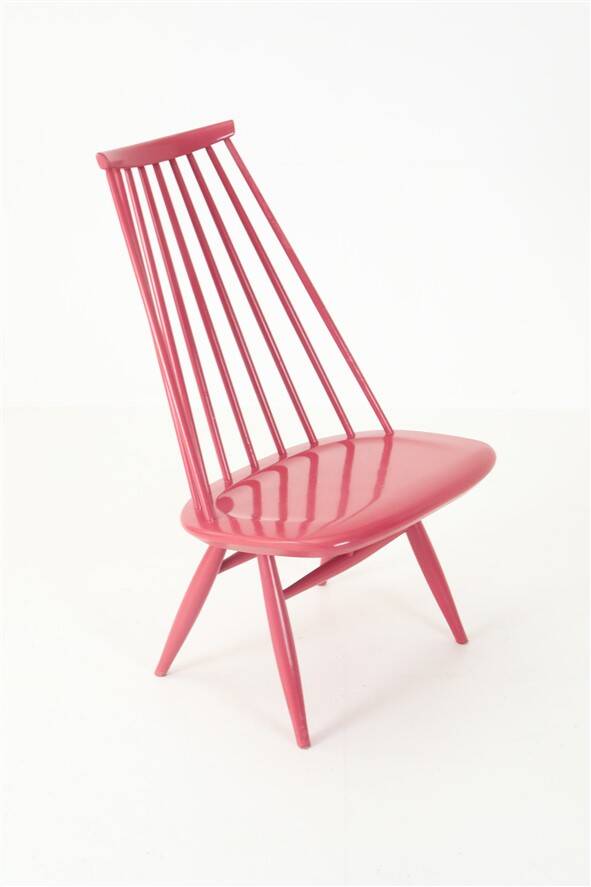 Asko / Ilmari Tapiovaara "Mademoiselle" spindle-back armchair / mid-century modern design / Finland / 1950s-60s