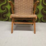 "Wroom & Dreesman 1950 corded armchair"
