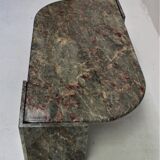 Vintage green and red marble coffee table