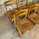 6 Regain House chairs - Elm and straw - 1980 - Vintage - Brutalist