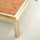 Coffee table chrome brass red marble Romeo Rega 1970