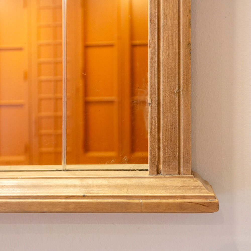 Beech wood framed mirror, Spain, 1940's, 168x88 cm
