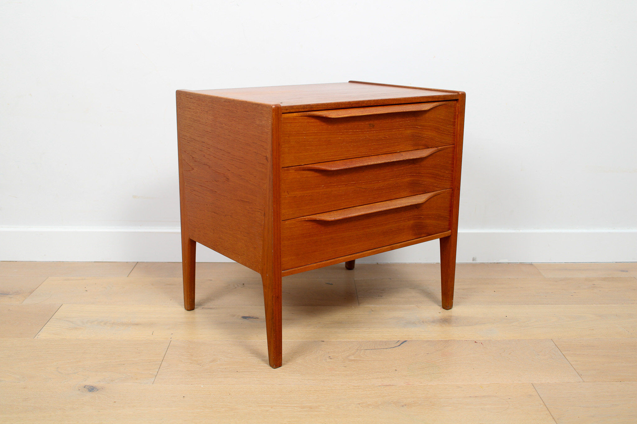 A vintage Danish mid-century bedside table attributed to Kai Kristiansen