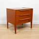 A vintage Danish mid-century bedside table attributed to Kai Kristiansen