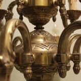 Lustre en bronze, style Mazarin, 12 feux, milieu XIXème.