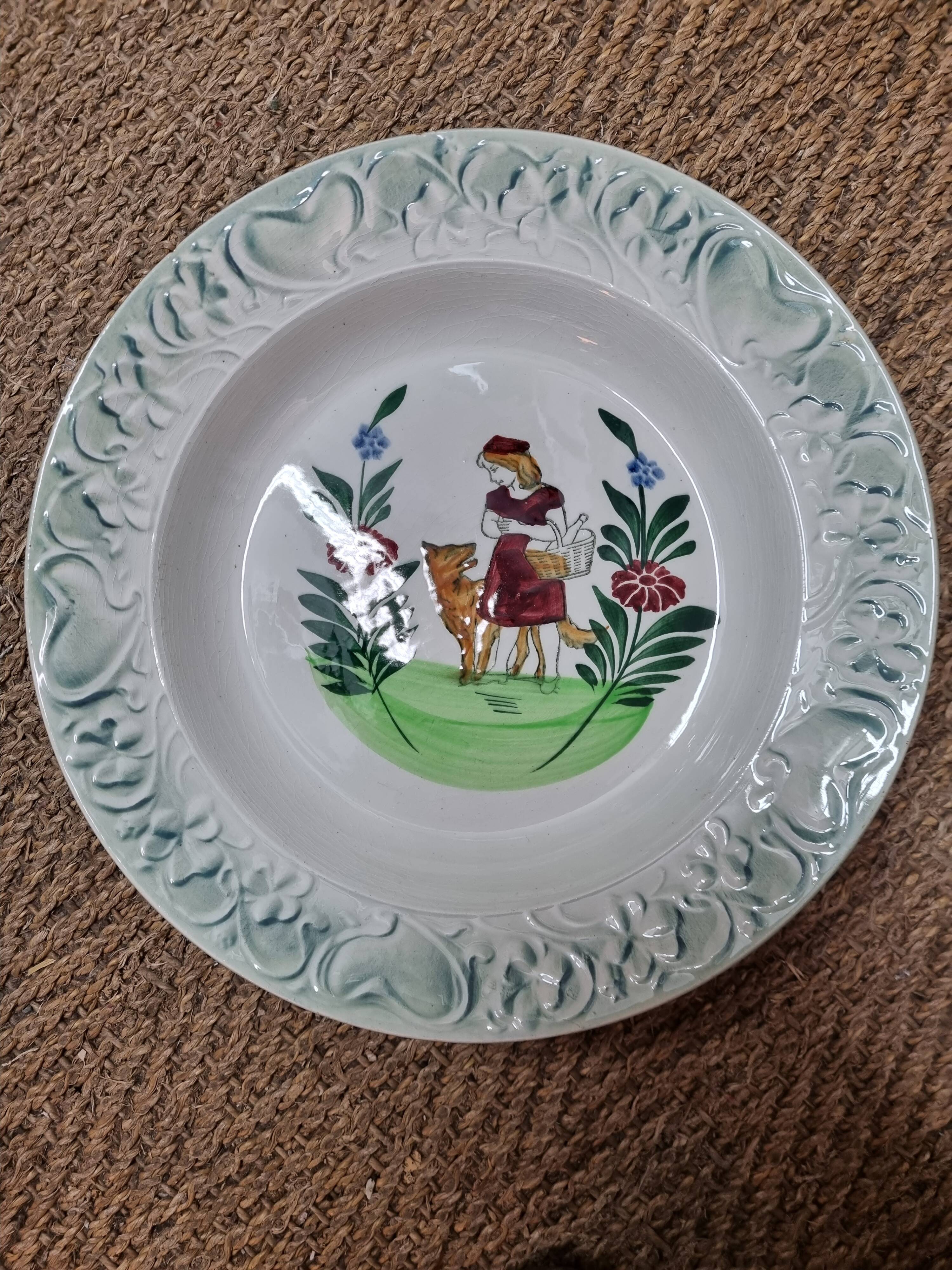 Faience plates Moulin des loups 1940/50
