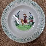 Assiettes en faïence Moulin des loups 1940/50