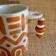 Hand-painted ceramic utensil pot