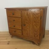 Dresser solid oak compass feet, 50s