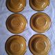 6 ochre deep plates from the Faïencerie de Haute Provence.