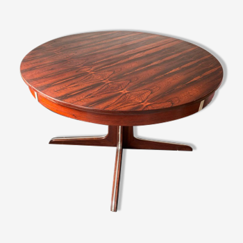 Scandinavian-style expandable round table in rio rosewood and teak Furniture NF furniture 156 years 60