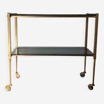 Brass trolley and glass tops