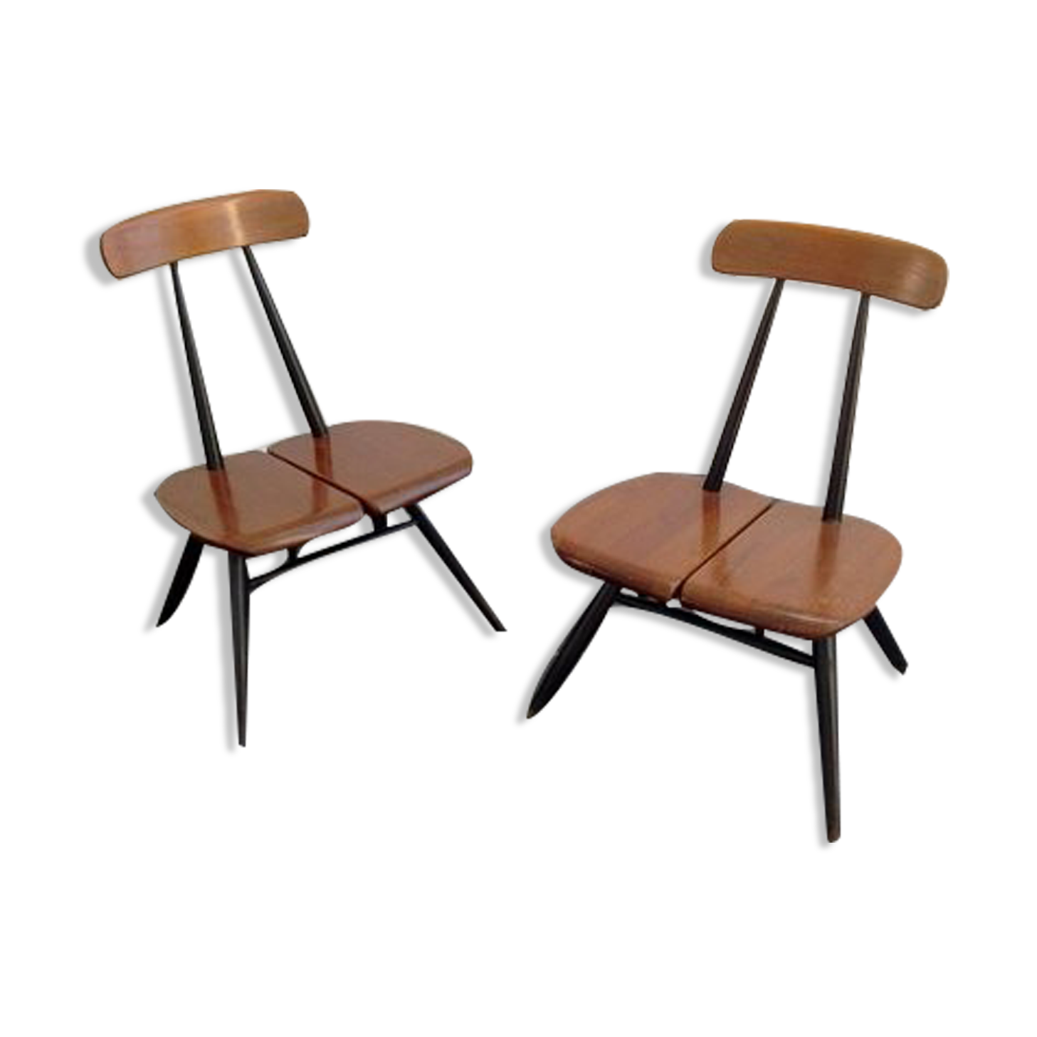 Set of 2 armchairs by Ilmari Tapiovaara for Laukaan Puu, 1950s
