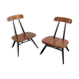 Set of 2 armchairs by Ilmari Tapiovaara for Laukaan Puu, 1950s