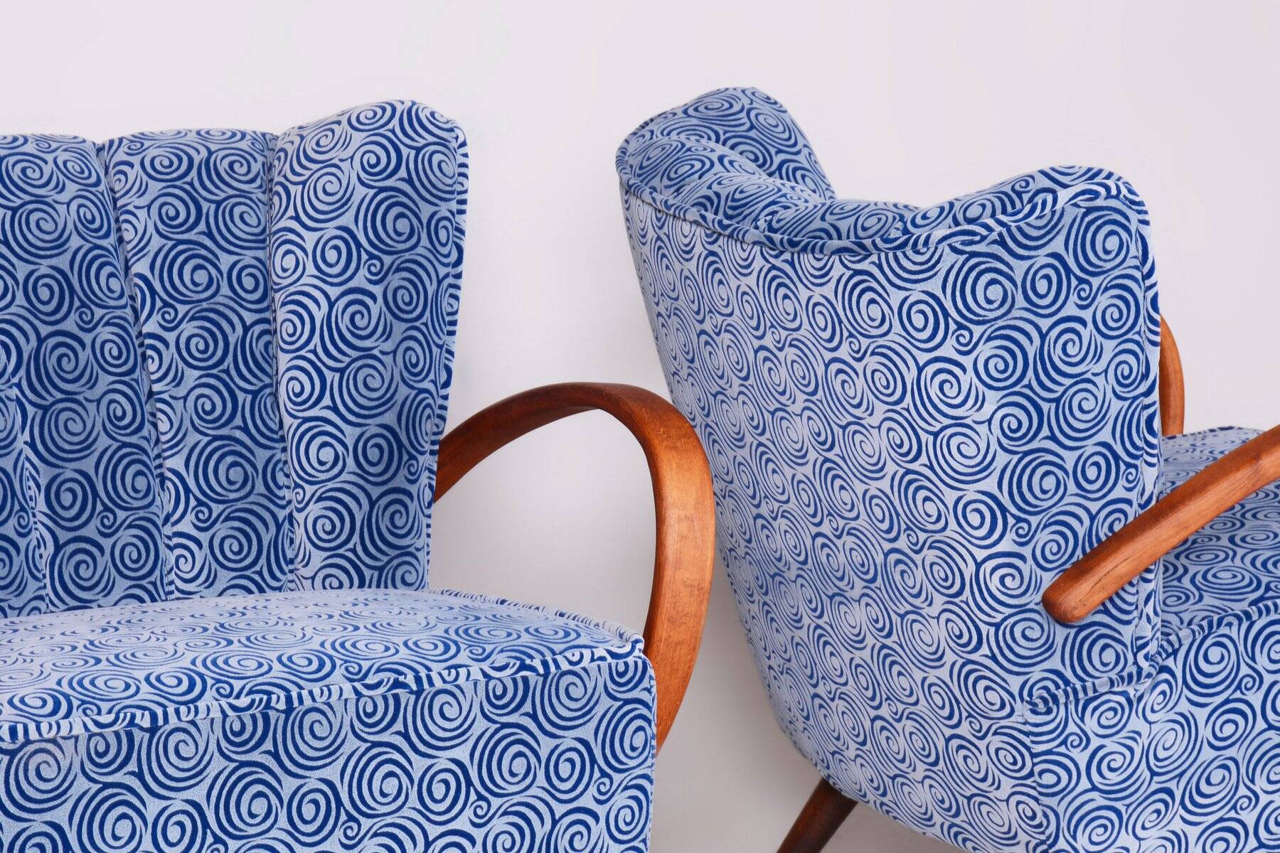 Czech Art Deco Armchairs by J. Halabala for Up Závody, 1930s, Set of 2