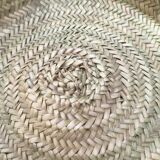 Braided wicker handle basket