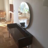 Meuble d'entrée avec miroir rond