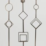 Set of three 1970s design candlesticks