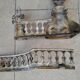 Louis XVI style bronze andirons and fireplace bar