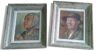 Paire de portrait huile sur panneau charles vasnier 1873 - 1961