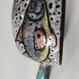 Italian ceramic dish with marine relief decoration from San Marino, 1960s-70s