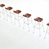 Ensemble de six tabourets de bar Charlotte Perriand, Station de ski des Arcs, France, 1960