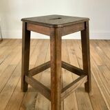 1950s wooden workshop stool