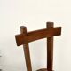 Brutalist chair in solid oak, 1900