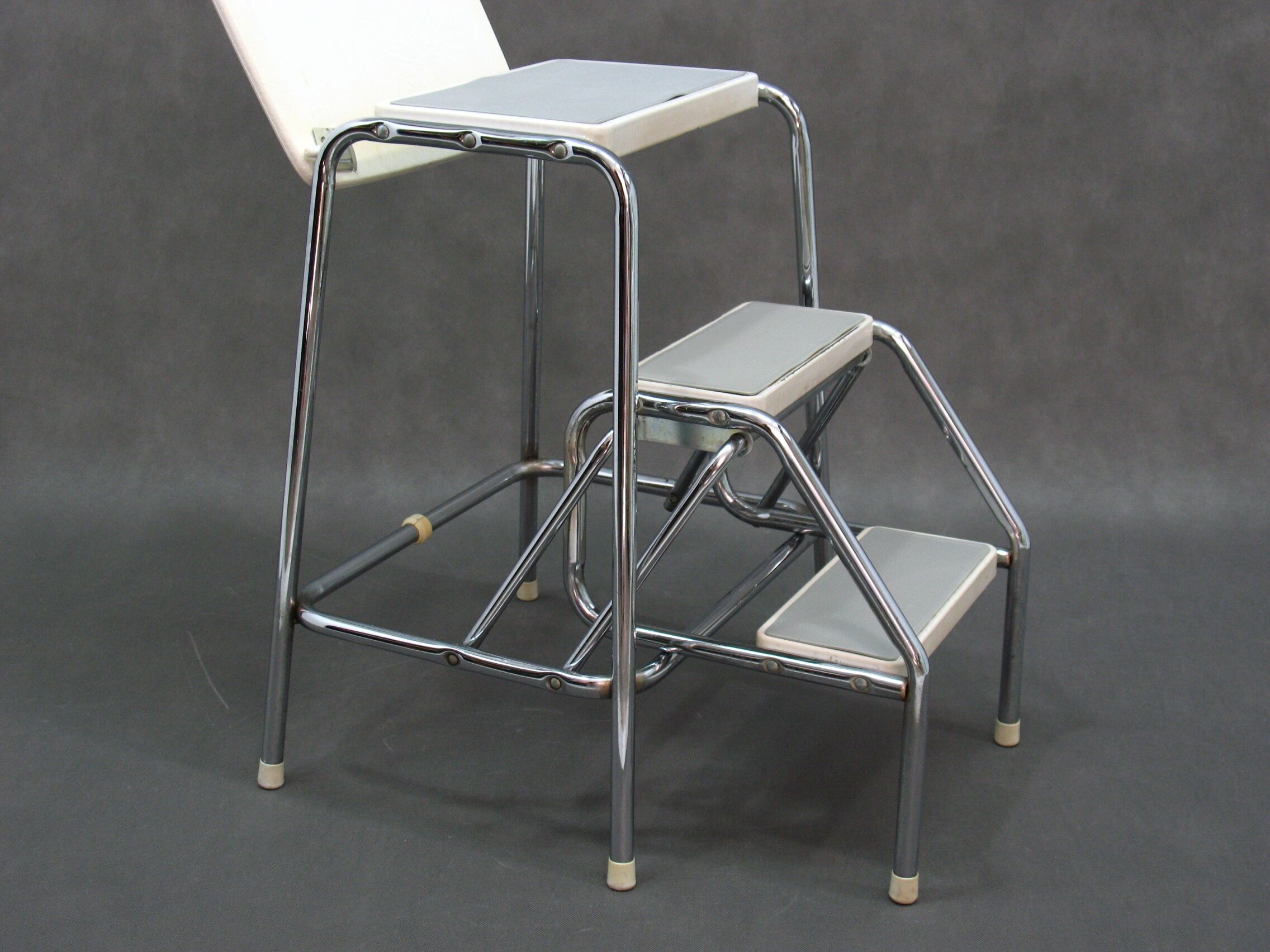 Vintage Metal Stool, 1980s