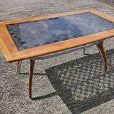 Italian Glass-Wood and Metal Dining Table - Italian Design Dinner Table - 8