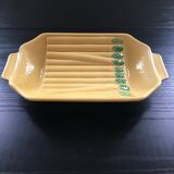 Plat à asperges en barbotine