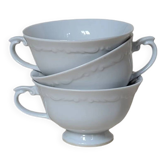 3 white cups