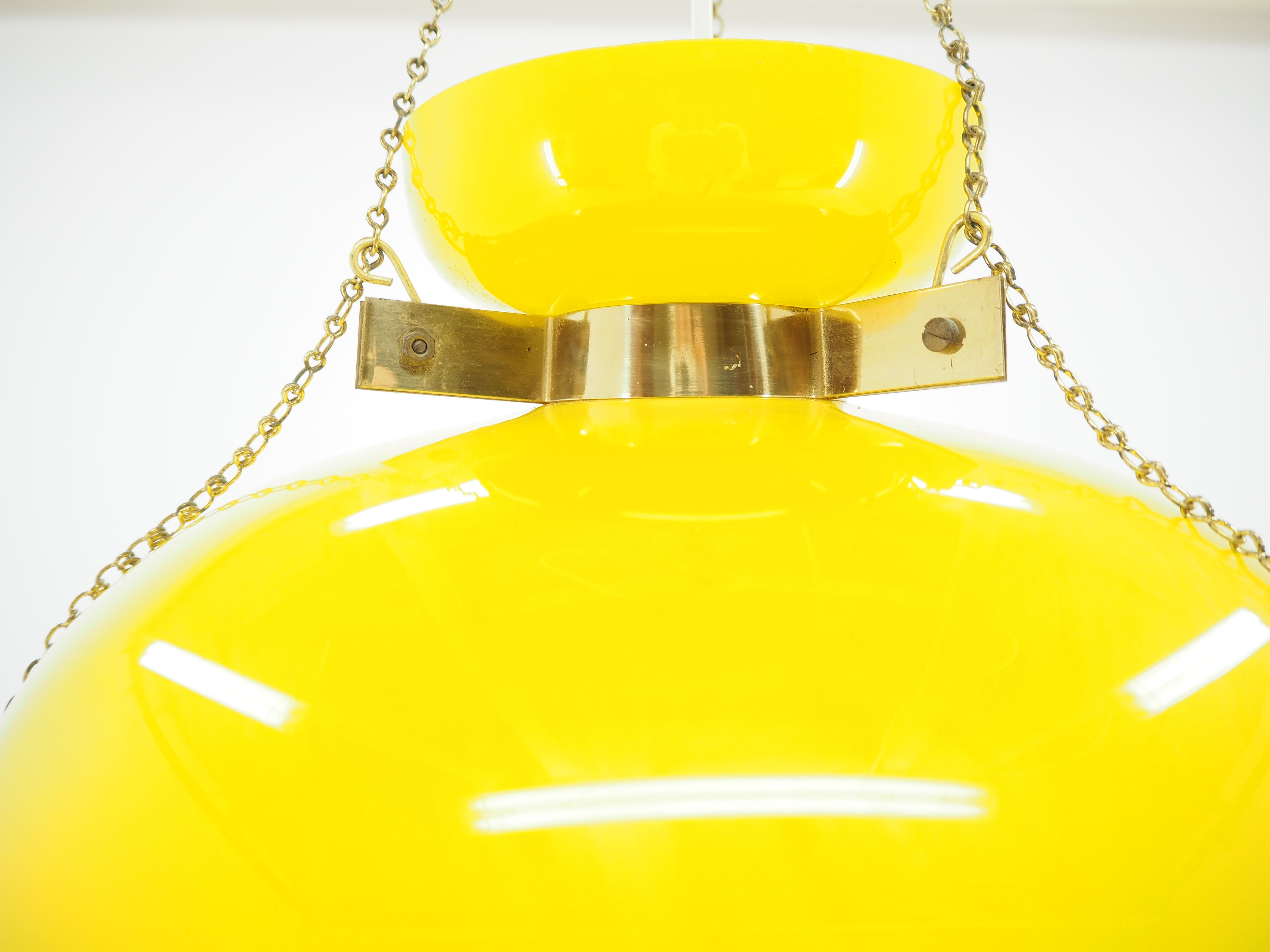 Midcentury glass chandelier, 1960