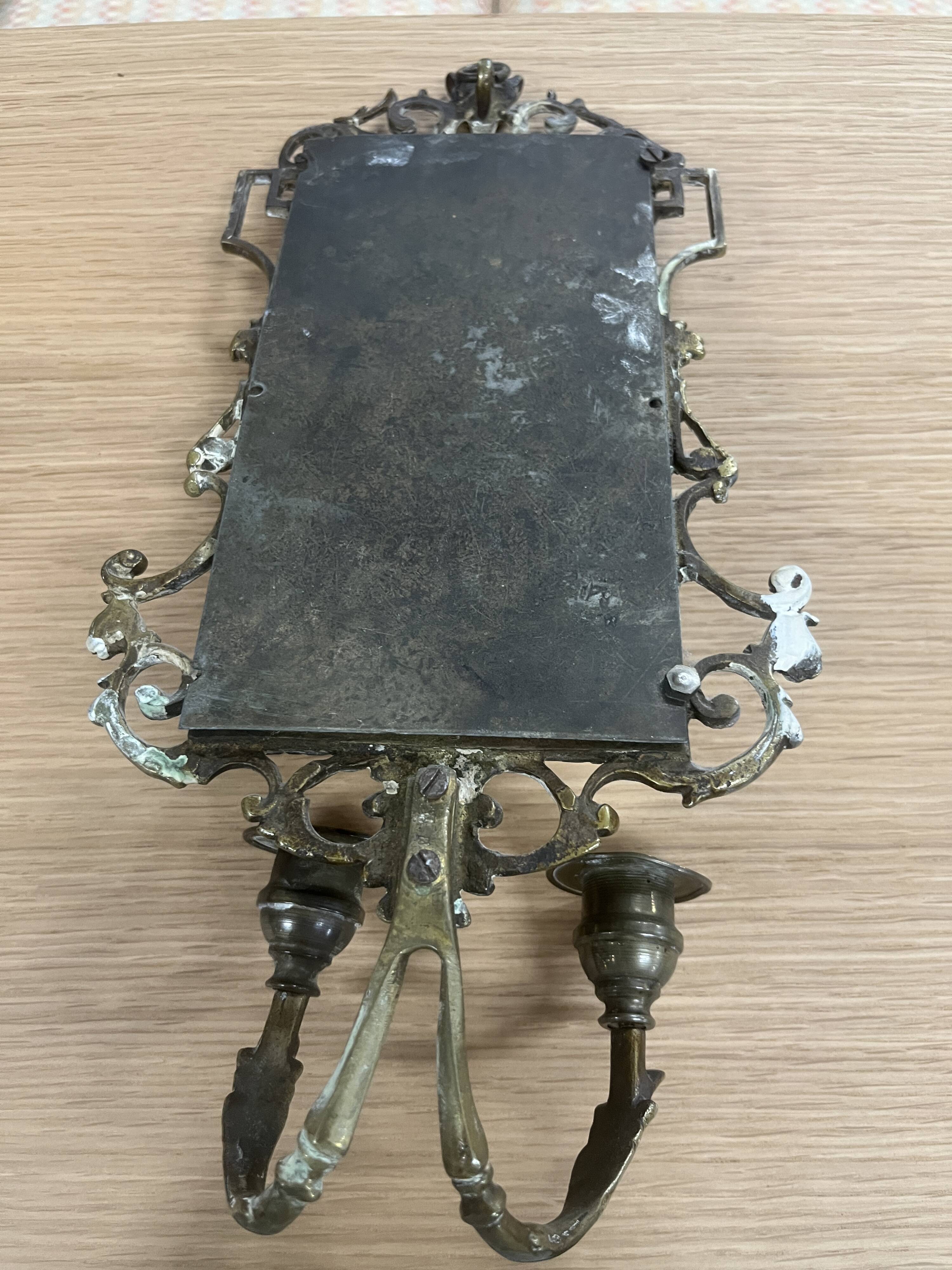 Napoleon III wall mirror with 2 bronze holders