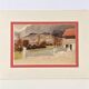 Painting Set of 3 watercolors Village and countryside early 20th century