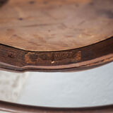 Curved wooden armchair Mundus vienna Austria, curved wooden chair, living room, bookcase, 20's