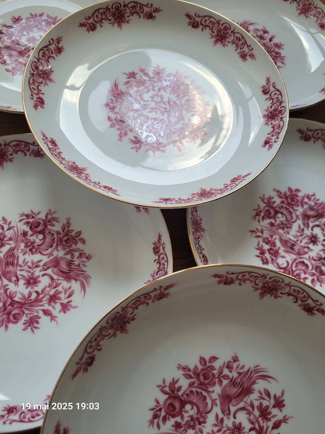 6 antique plates Hertel Jacob