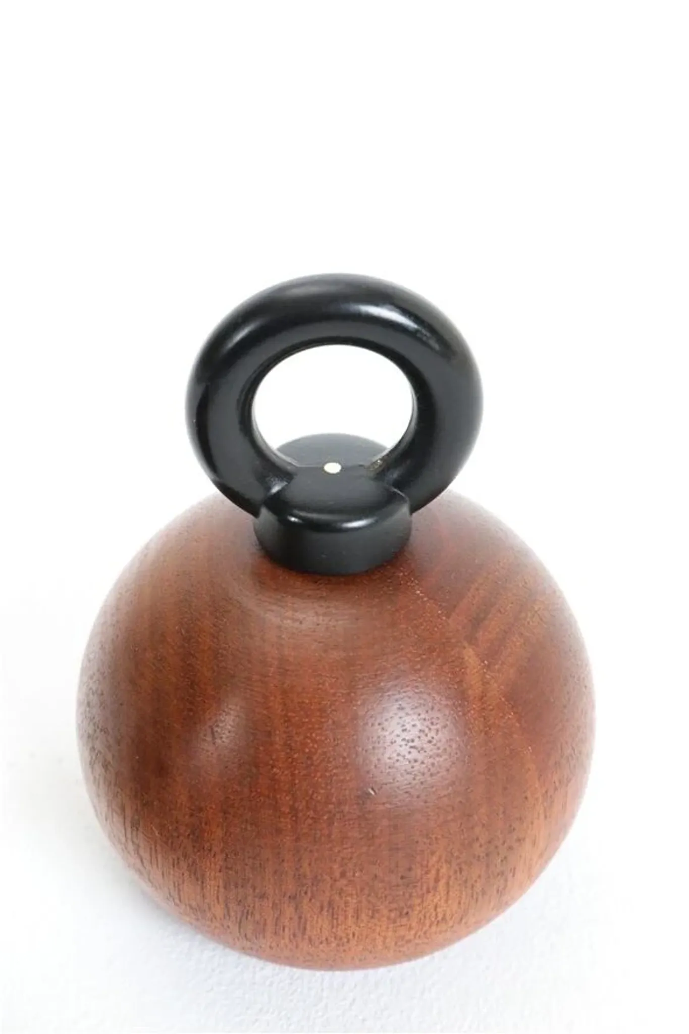 "Ball Boy" teak pepper mill & salt mill set by Richard Nissen / Carsten Jørgensen for Bodum / Danish modern design / postmodernism / 1980s