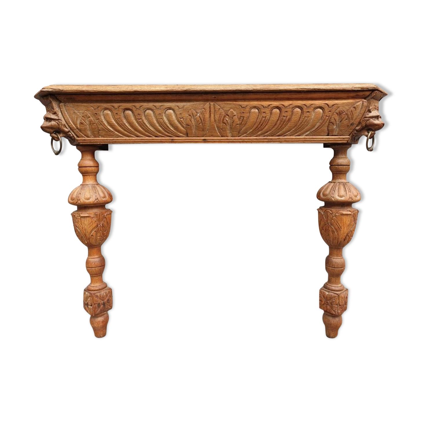 Neo-Gothic lion-headed applique console